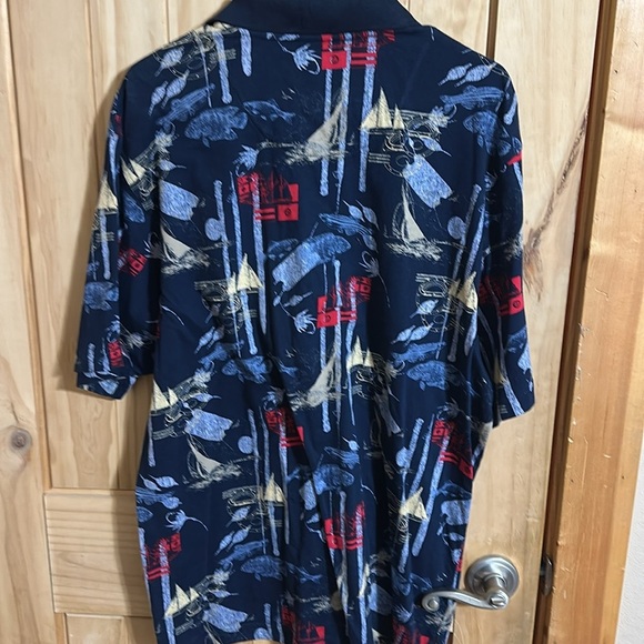 Natural Issue Nautical Print Polo Shirt - Picture 4 of 5